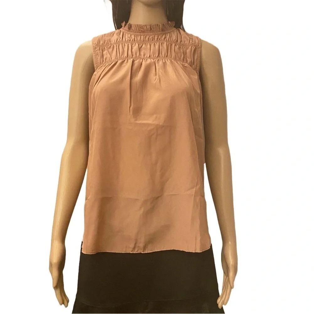 JOIE Limited Edition Womens Sleeveless Top Ruffled Neck Size M - Medium NWT $198 - Picture 16 of 16
